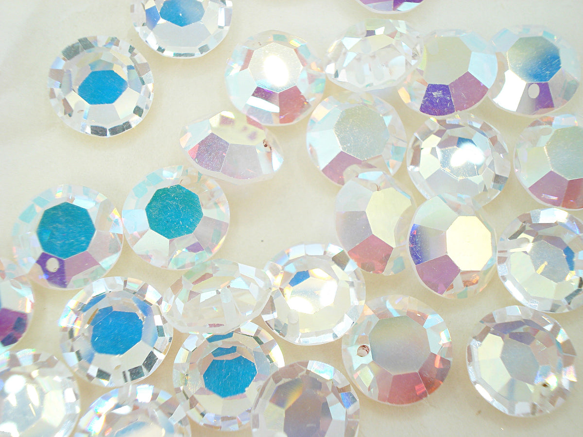 10mm (560) Swarovski Crystal AB Bead Top Drill Hole – MrStones