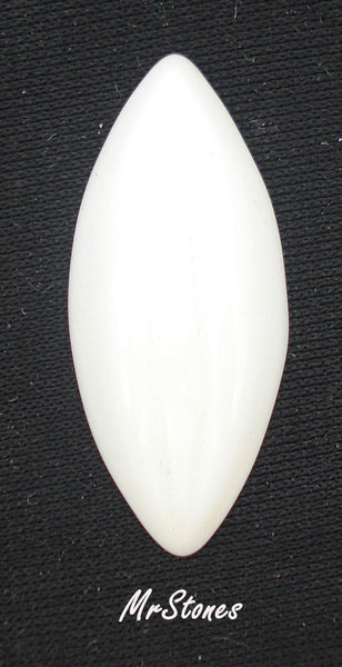 30x22mm (Leaf) Chalk White Curved Cup Back Grooved Top