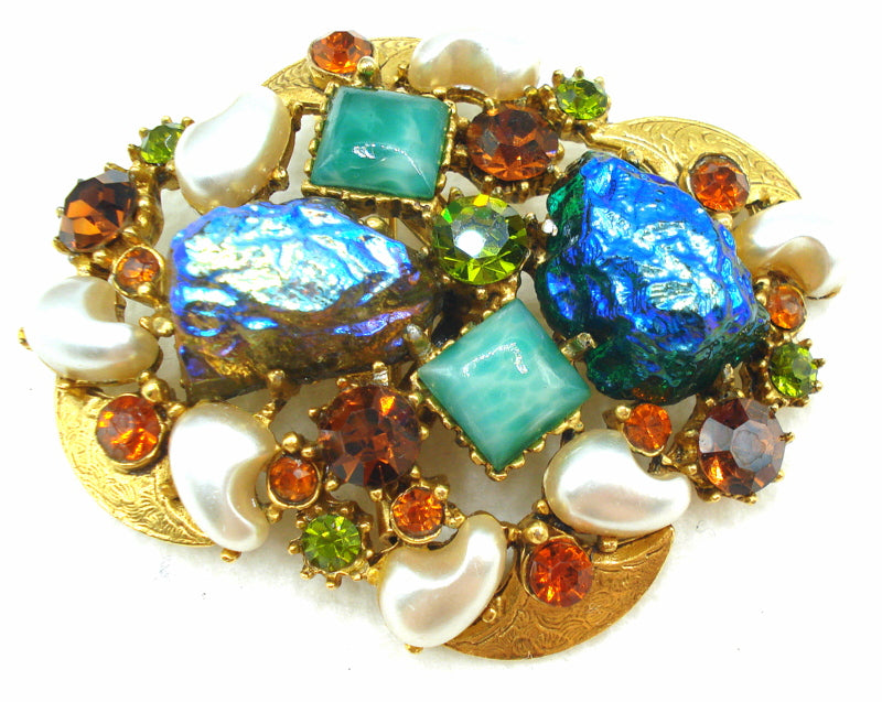 激レアデザイン☆MIRACLE☆フロストフルーツサラダ☆ボタニカルブローチ Florenza Brooch Fruit Salad Style – MrStones
