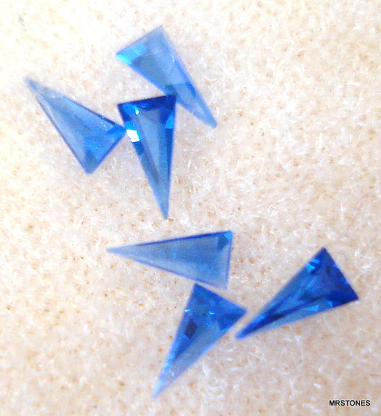 Synthetic Spinel Peak Triangle Stones Sapphire 4x2mm, 4.5x2mm, 4.5x2.5mm