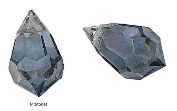 10x6mm (CZ136) Czech Valentinite Glass Broilette Teardrop Pear Shape Dangle Bead