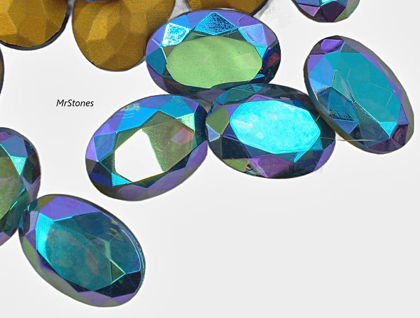 18x13mm (4130) TTC Black Diamond AB Oval Shape