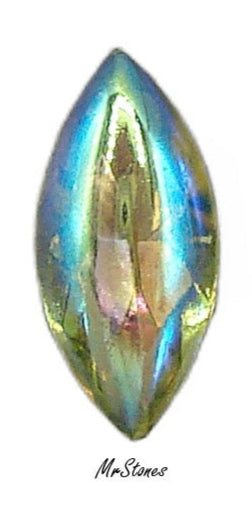 15x7mm (3146) Peridot AB Marquise Navette Buff Top Doublet