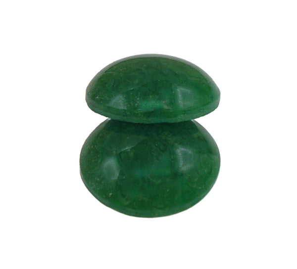 18mm or 21mm (1684) Apple Mottled Jade Round Cabochon Japan