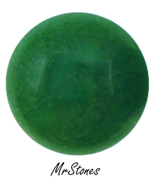 18mm or 21mm (1684) Apple Mottled Jade Round Cabochon Japan