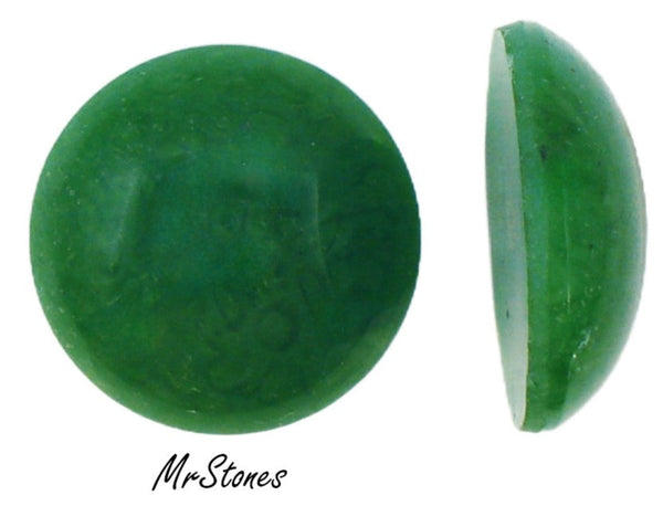 18mm or 21mm (1684) Apple Mottled Jade Round Cabochon Japan