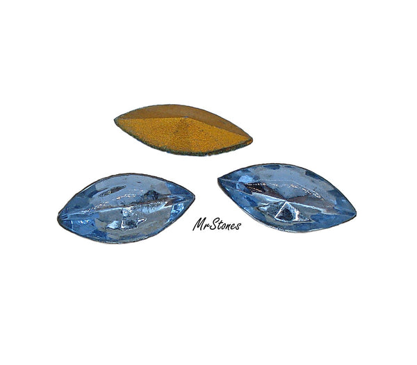 15x7mm (4200/2) TTC Light Sapphire Marquise Navette West Germany 5pk/$1.00