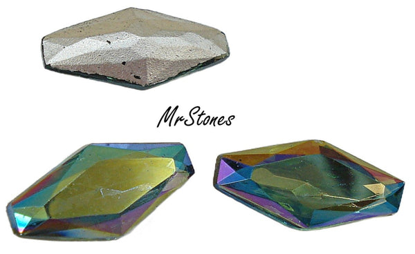 15x7mm (4750/2) Green Tourmaline AB Coffin Shape Hexagon 1pc or 5pc