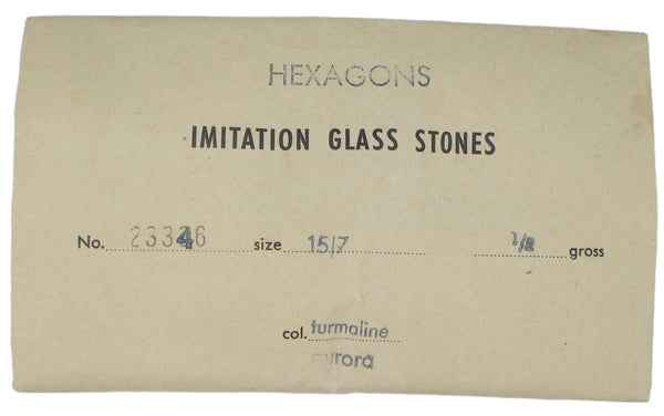 15x7mm (4750/2) Green Tourmaline AB Coffin Shape Hexagon 1pc or 5pc