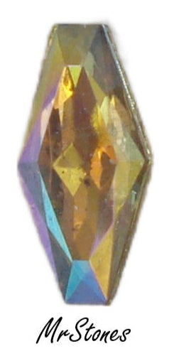 15x7mm (4750/2) Light Smoked Topaz AB Coffin Shape Hexagon West Germany