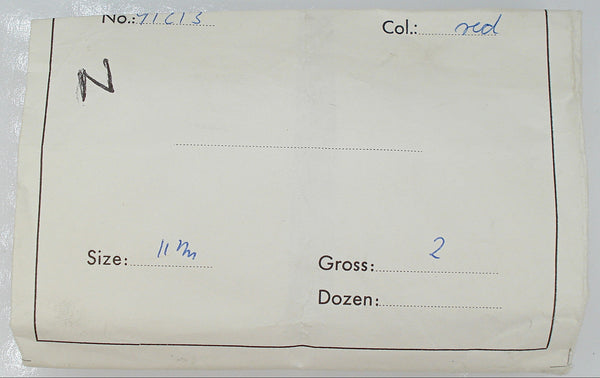 11mm (2194) White with Indented Red Owl Round Disc Cabochon 2.8mm Thick