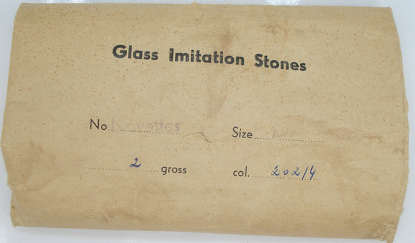 15x7mm (3146) Aqua Marquise Navette Crackle Buff Top Doublet West Germany