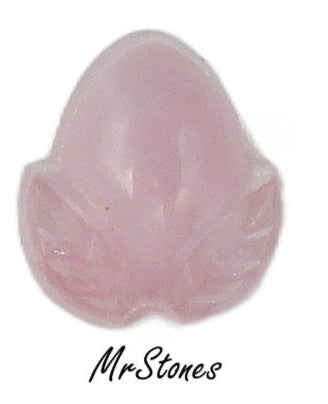 11x10mm (ACORN) Light Pink Moonstone Glass Acorn Tulip (10.5x9.5x5mm)
