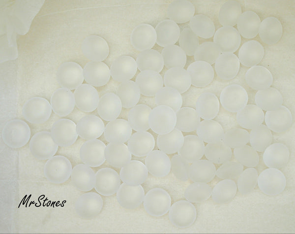 11mm (3189) (48ss) Crystal Frosted Matte Unfoiled Round Buff Top Doublet