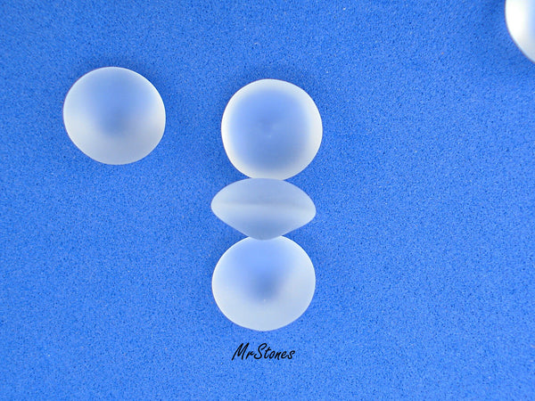 11mm (3189) (48ss) Crystal Frosted Matte Unfoiled Round Buff Top Doublet