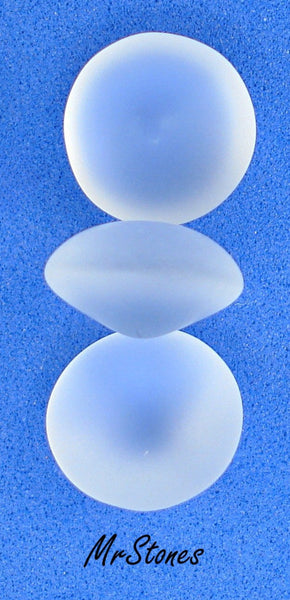 11mm (3189) (48ss) Crystal Frosted Matte Unfoiled Round Buff Top Doublet