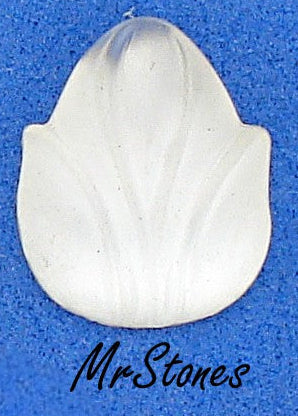 12x10mm (ACORN) Crystal Frosted Matte Acorn Leaf Flatback
