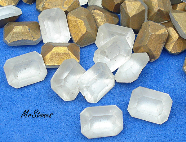 8x6mm (4600/2) TTC Crystal Frosted Matte Cushion Octagon