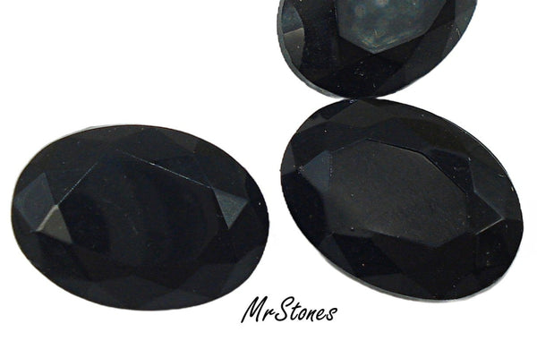 18x13mm (4130/2) TTC Jet Unfoiled Oval Shape