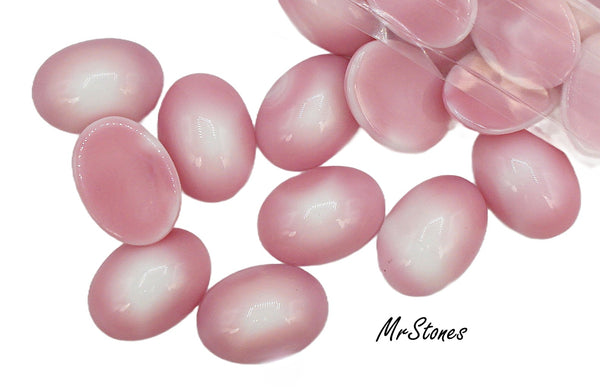 18x13mm (2195) Flamingo Oval Cabochon Blue-Green-Pink-Beige