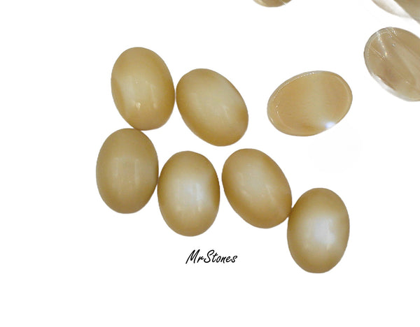 18x13mm (2195) Flamingo Oval Cabochon Blue-Green-Pink-Beige