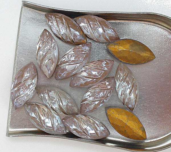 15x7mm (3146) Sappharine Saphiret Marquise Navette Buff Top Doublet w/ 2 Slant Cuts