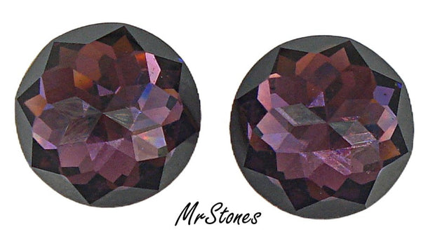 18mm (2040) Amethyst Round Rauten Rose Cut