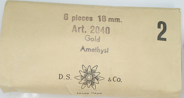 18mm (2040) Amethyst Round Rauten Rose Cut