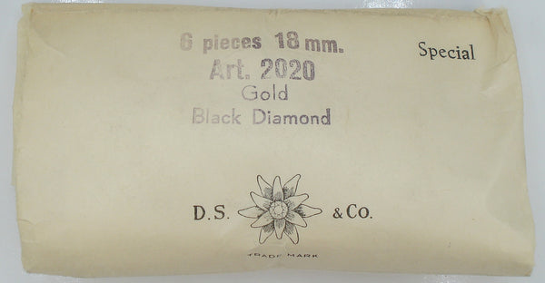 18mm (2020) Black Diamond Rauten Rose Cut Swarovski Special