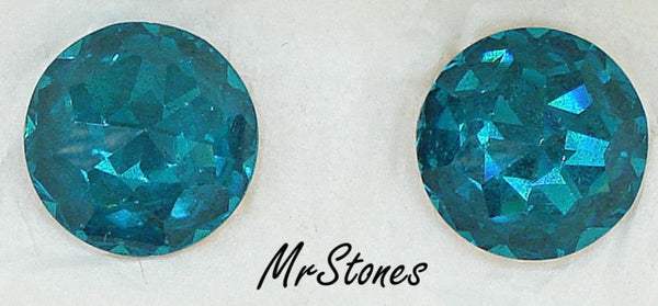 18mm (2020) Blue Zircon Rauten Round Rose Cut