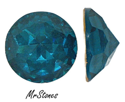 18mm (2020) Blue Zircon Rauten Round Rose Cut
