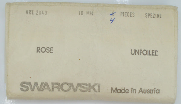 18mm (2040) Light Rose Round Rauten Rose Cut