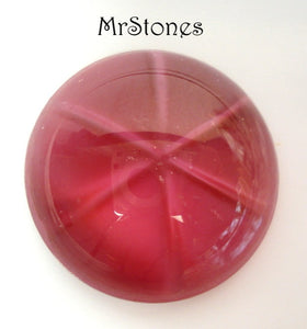 20mm (1684) Red Ruby Moonstone Round Cabochon