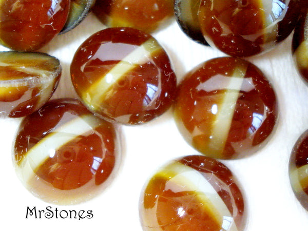 13mm (1684) Brown Tan Round Cabochon