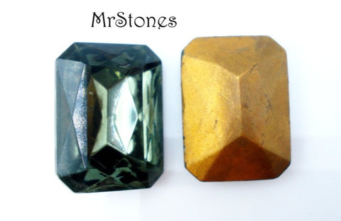 20x15mm (4626/2) TTC Black Diamond Cushion Octagon