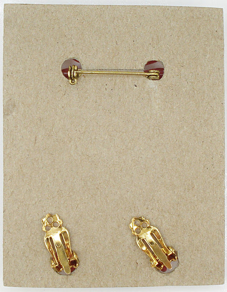 DuBarry Yellow Green Enamel Flower Set