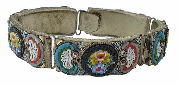 Venzia Link Micro Mosaic Bracelet 7.5" x 5/8"