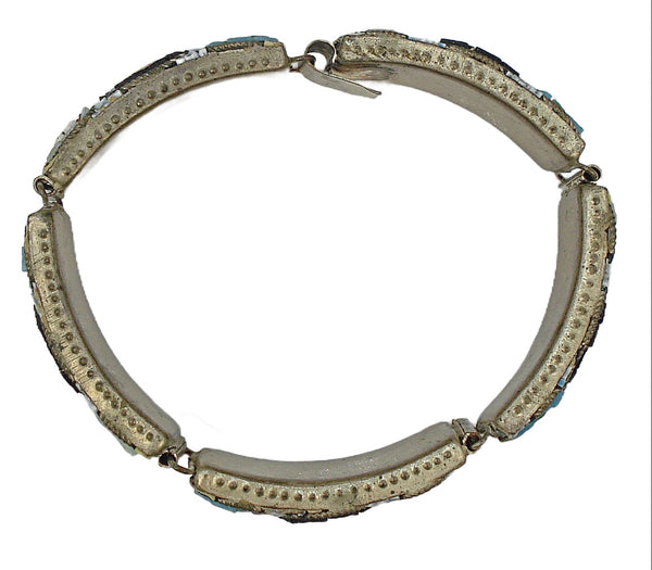 Venzia Link Micro Mosaic Bracelet 7.5" x 5/8"
