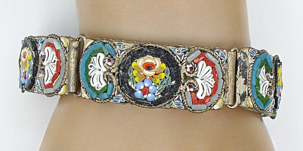 Venzia Link Micro Mosaic Bracelet 7.5" x 5/8"