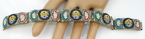 Venzia Link Micro Mosaic Bracelet 7.5" x 5/8"