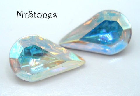 10x6mm (4300/2) Crystal AB Pear Shape Teardrop