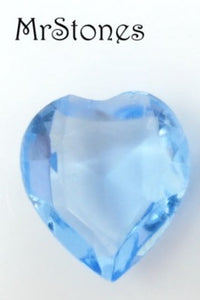 9x8mm (4800/2) TTC Light Sapphire Heart Unfoiled Rhinestone