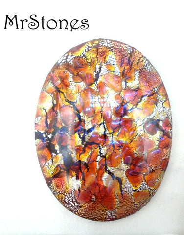 40x30mm (1685) Red Orange Opal Oval Cabochon