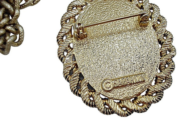 Vintage 1975 Old Vienna Set Mosaic Necklack Ring Brooch Dangle Sarah Coventry