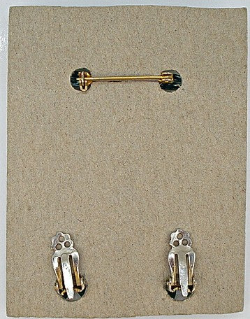 DuBarry Green Blue Enamel Flower Set