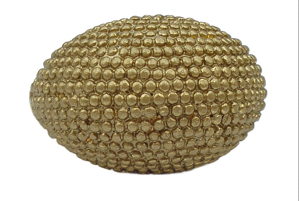 Vendome Gold Tone Ring High Domed Studded Top Square Adjustable Band