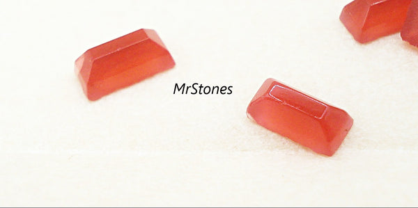 4x2mm (3932) Cornelian Flat Back Baguette
