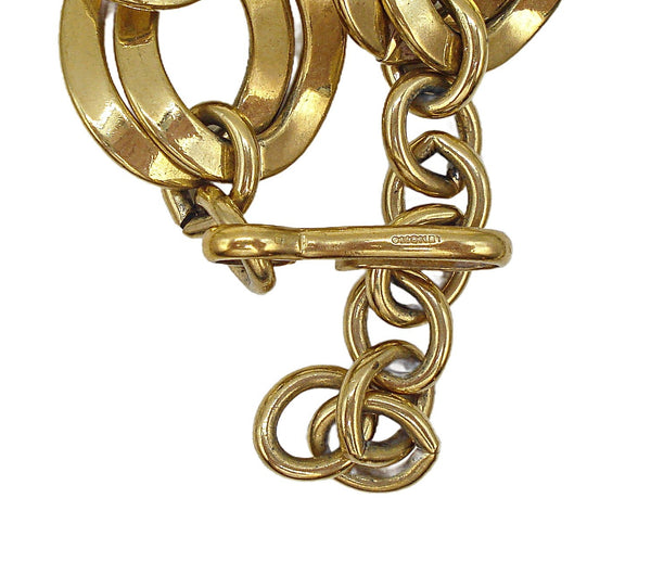 Monet Double Link Heavy Gold Tone Necklace