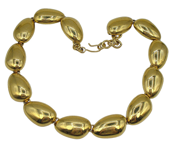 Monet Chunky Gold Tone Heavy Necklace 18"