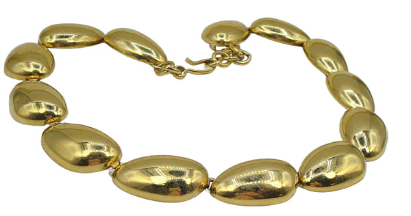 Monet Chunky Gold Tone Heavy Necklace 18"